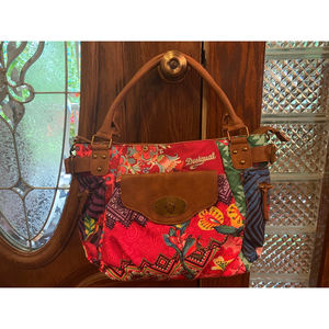 Women floral colorful 2 way purse